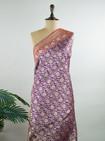 Katan This stunning saree, Vidhya, is made from 100% pure Katan silk, known for its luxurious softness and brilliance. Adorned with intricate Zari work, it displays a captivating blend of colours that represent wisdom and knowledge. Ideal for cultural celebrations, this handloom creation showcases the rich tradition of Varanasi weaving. Wrap yourself in this enchanting saree that radiates sophistication and grace. Vidhya - Banarasi Katan Silk Saree | Pure Zari - Manoranjitham Weaves - Handloom Store