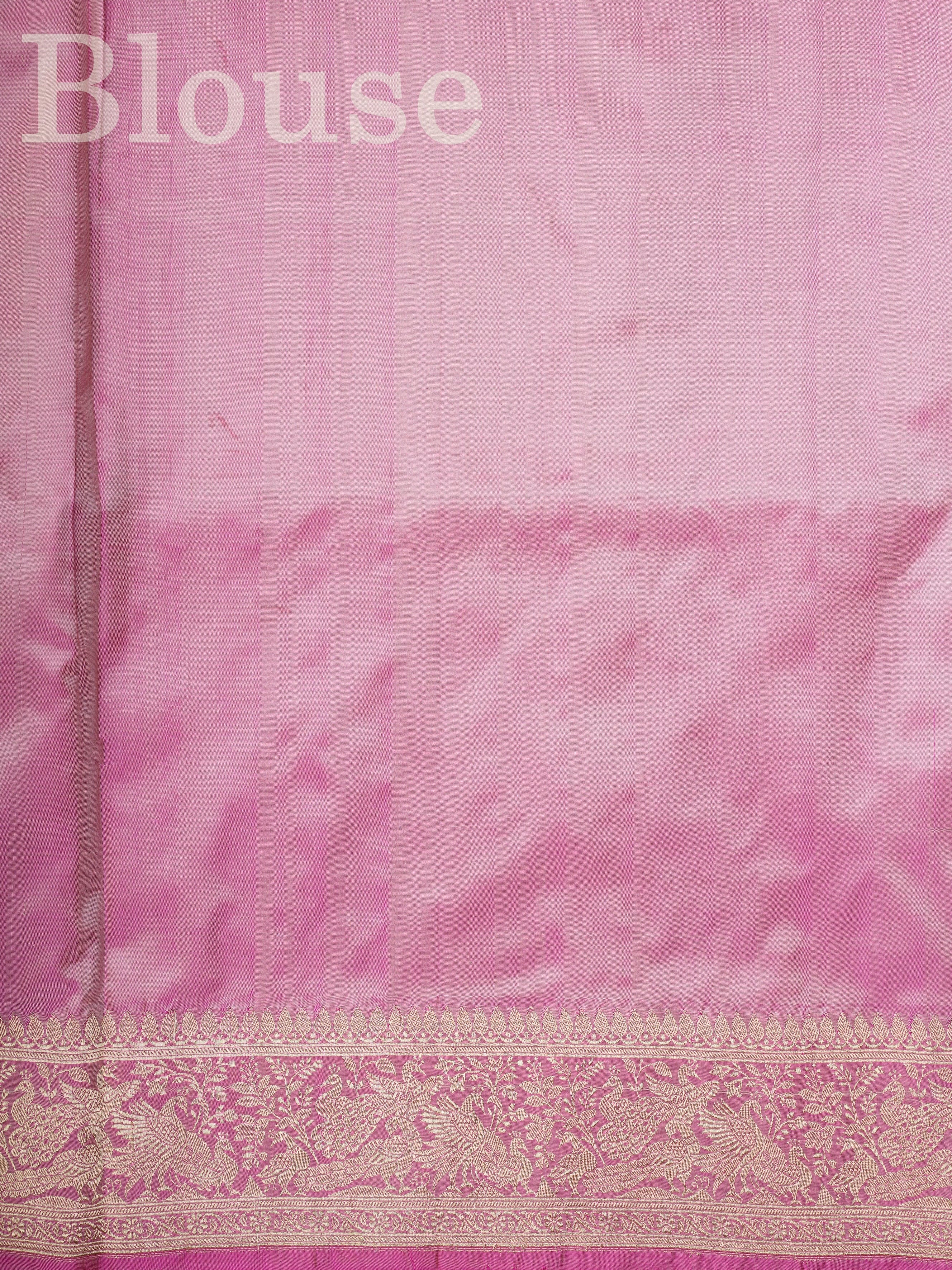 Katan Light Pink 100% Pure Katan Silk - Manoranjitham Weaves - Handloom Store