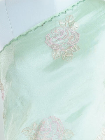 Katan Woven in the storied looms of Varanasi, this tissue saree is a luminous canvas of delicate embroidery. Its gossamer sheen and intricate handwork come together in a drape that feels both weightless and regal. A graceful choice for celebrations that call for quiet opulence. #TissueSaree #EmbroideredElegance #VaranasiHandloom #SheerLuxury #TimelessDrape Revathi - Manoranjitham Weaves - Handloom Store