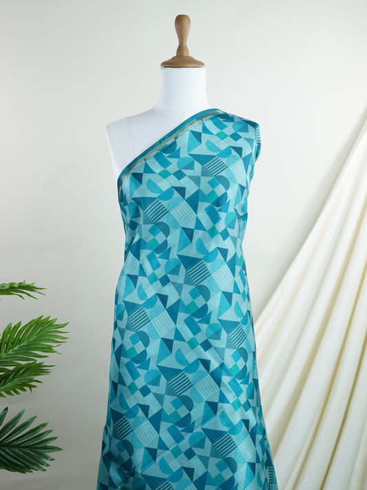 Katan Cream Semi Silk - Manoranjitham Weaves - Handloom Store