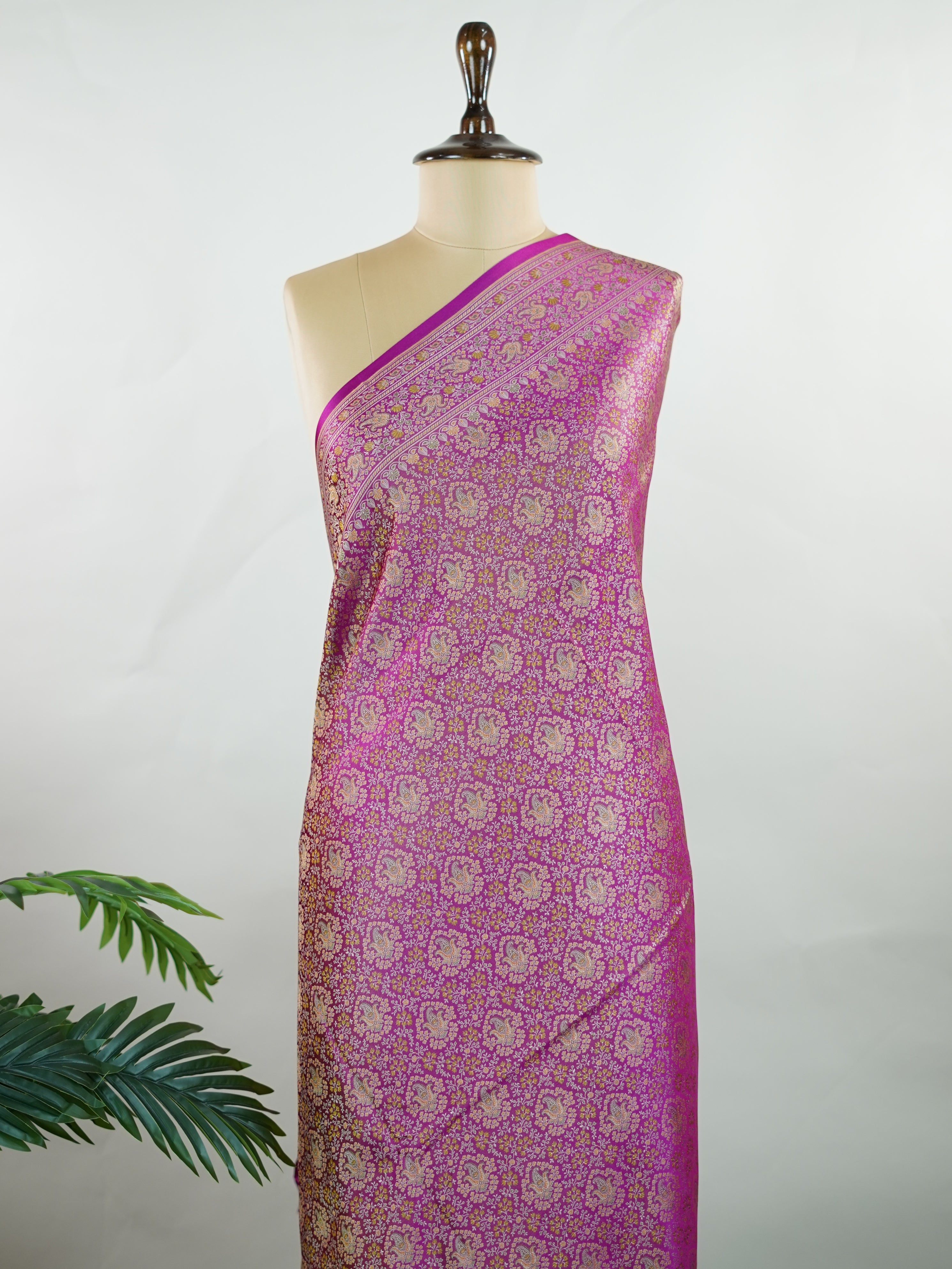 Katan Woven in Varanasi, this semi Mushru saree features the distinctive texture of iktara weave, blending subtle sheen with artisanal charm. Lightweight yet rich in detail, it offers effortless elegance for both traditional events and contemporary celebrations.br
#SemiMushru #IktaraWeave #VaranasiSaree #TexturedElegance #HandloomTradition #Manoranjitham #ManoranjithamStyle Sarvani - Semi Silk Saree | Nan Zari Work | Handwoven - Manoranjitham Weaves - Handloom Store