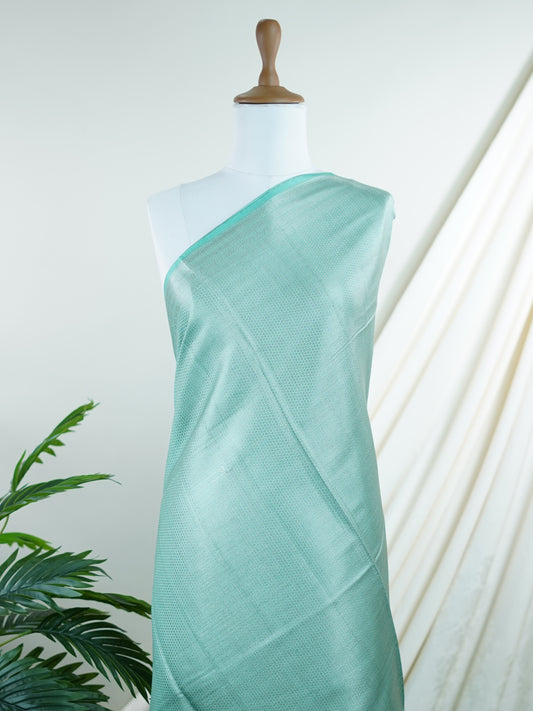 Chiniya Silk Powder Blue 100% Pure Katan Soft Silk - Manoranjitham Weaves - Handloom Store