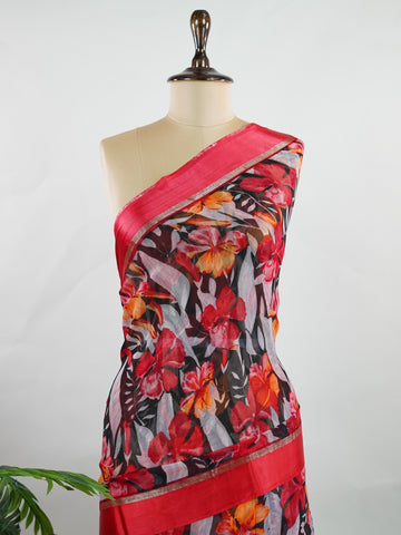 Satin 0 Maanitha - Semi Silk Saree | Nan Zari Work | Handwoven - Manoranjitham Weaves - Handloom Store