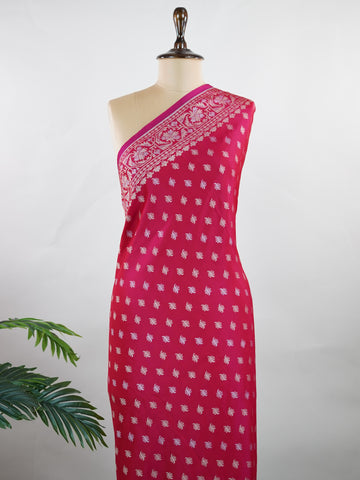 Katan Woven in Varanasi, this Katan semi silk saree features delicate buttis scattered across its smooth, lustrous body. The weave balances tradition and ease, offering the richness of silk with a lighter touch. A graceful choice for both festive mornings and elegant evenings. #KatanSilkSaree #VaranasiWeaves #ButtiBeauty #SemiSilkElegance #HandloomHeritage Aishwarya - Semi Silk Saree | Woven Buttas - Manoranjitham Weaves - Handloom Store