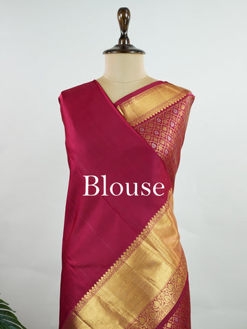Kanchipuram Silk This red Kanchipuram silk saree is woven from 100% pure silk with gold and silver zari buttas. The golden shimmer adds a touch of tradition and elegance. Soft, rich, and timeless — perfect for weddings and festive occasions. A classic treasure from Kanchipuram's handloom legacy.             #ManoranjithamSilks #KanjivaramHandloom #PureSilkSaree #BridalElegance #TimelessTradition Bhairavia - Manoranjitham Weaves - Handloom Store