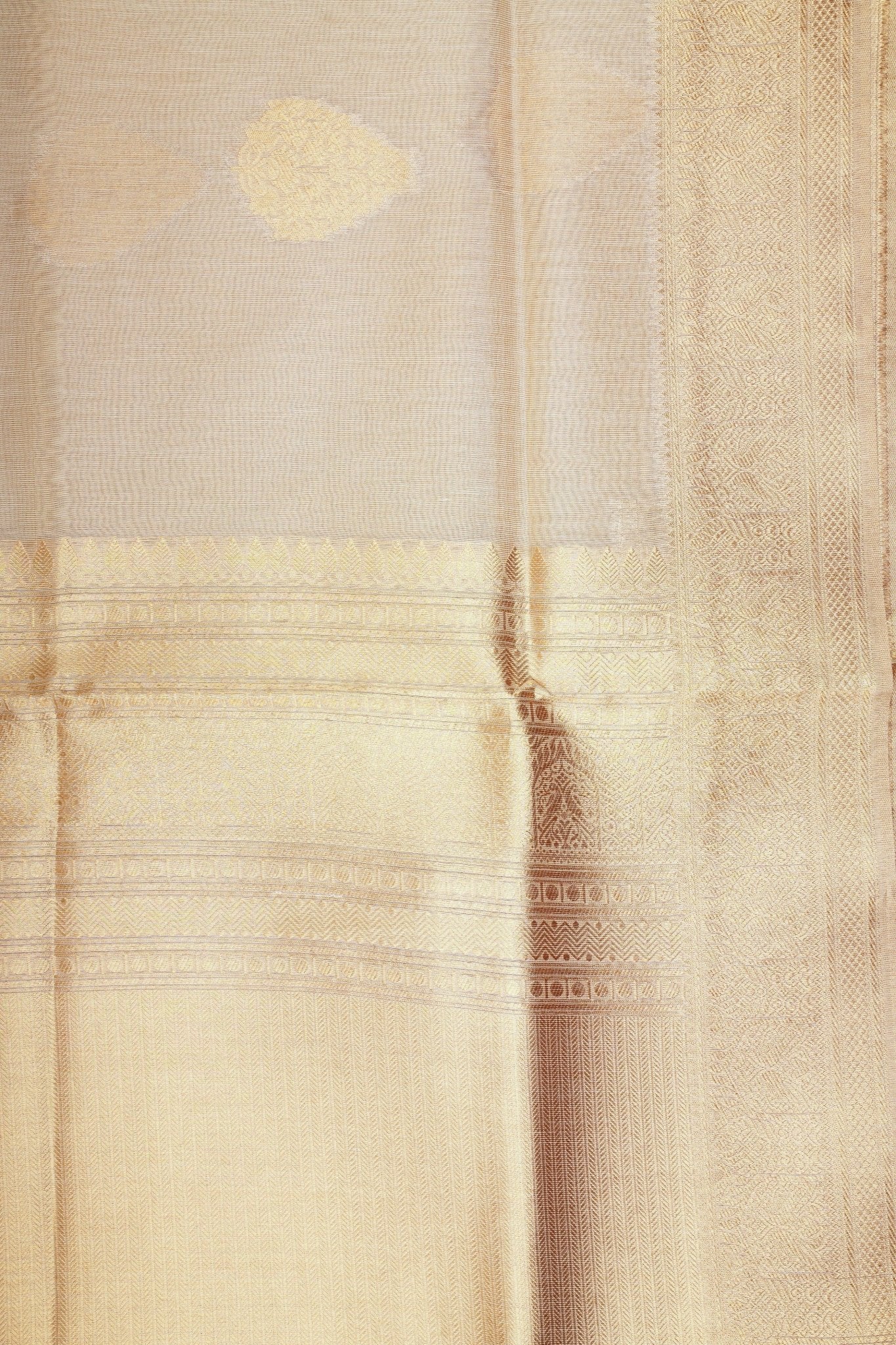 tissue Gold Kora Semi Tissue - Manoranjitham Weaves - Handloom Store