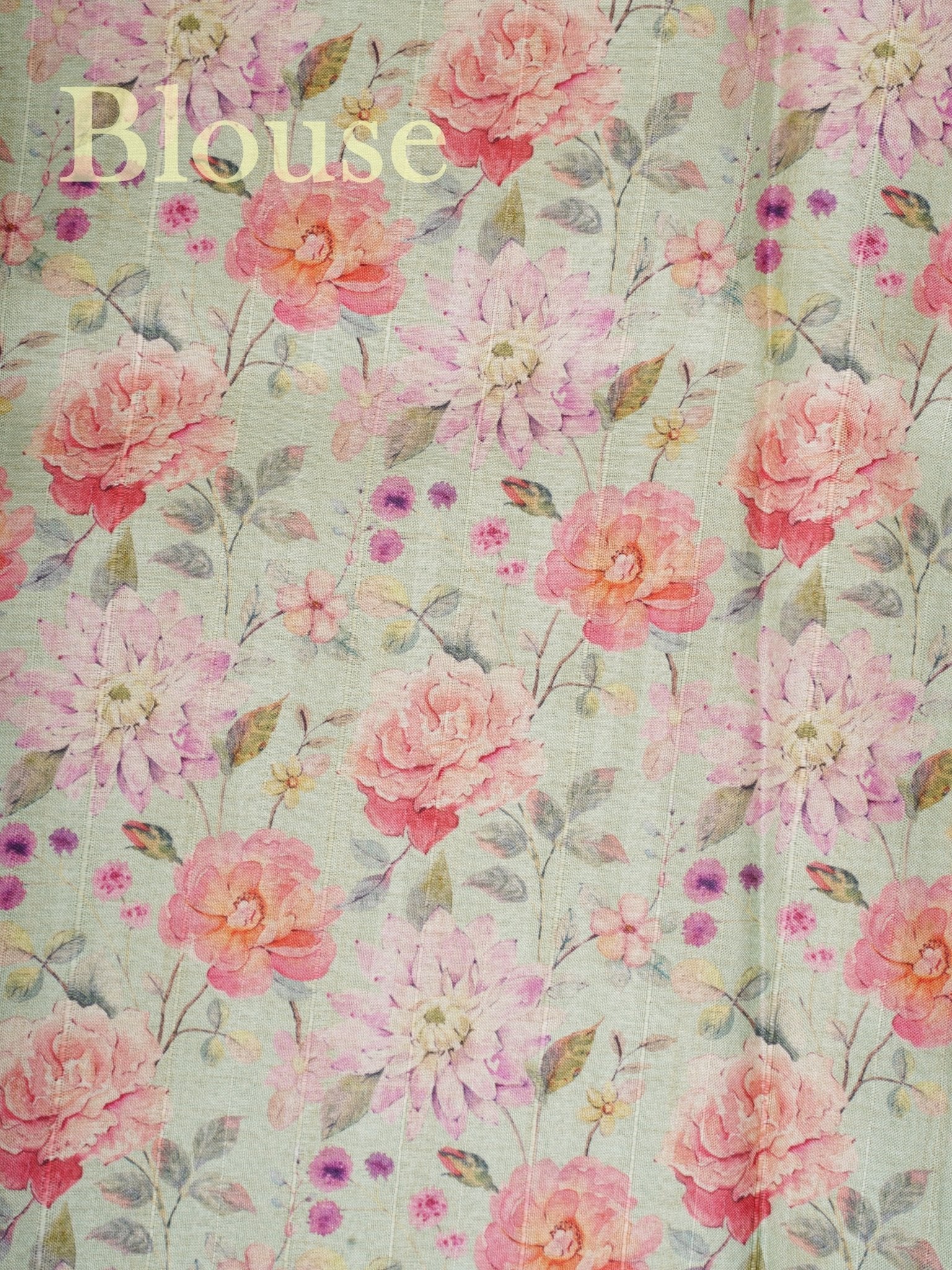 Net Pista Green Semi Crush Tissue - Manoranjitham Weaves - Handloom Store