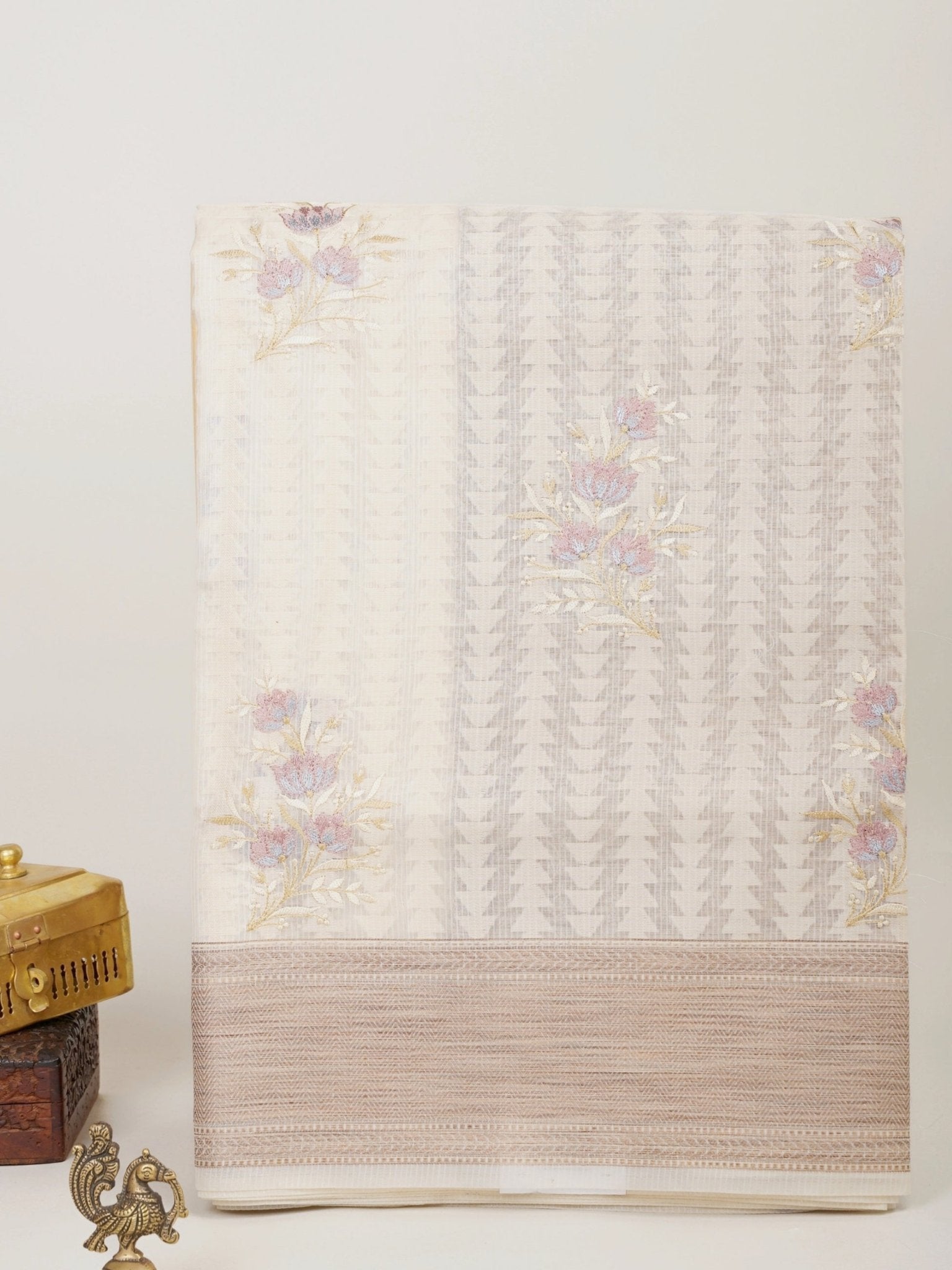 Kota Cream Kota - Manoranjitham Weaves - Handloom Store