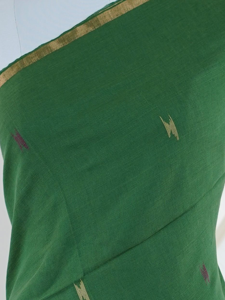 Cotton Green 100% Pure Cotton - Manoranjitham Weaves - Handloom Store