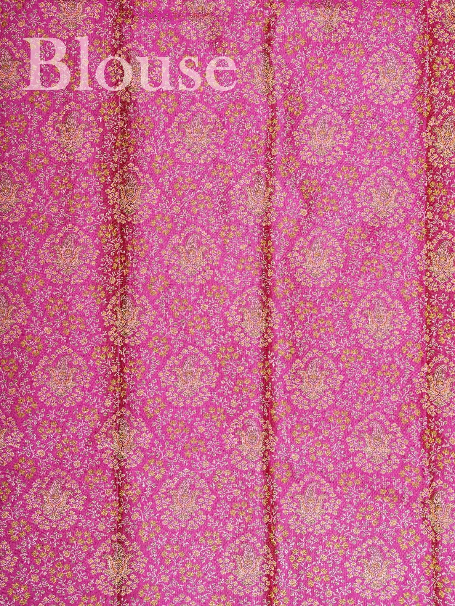 Katan Pink Semi Mushru - Manoranjitham Weaves - Handloom Store