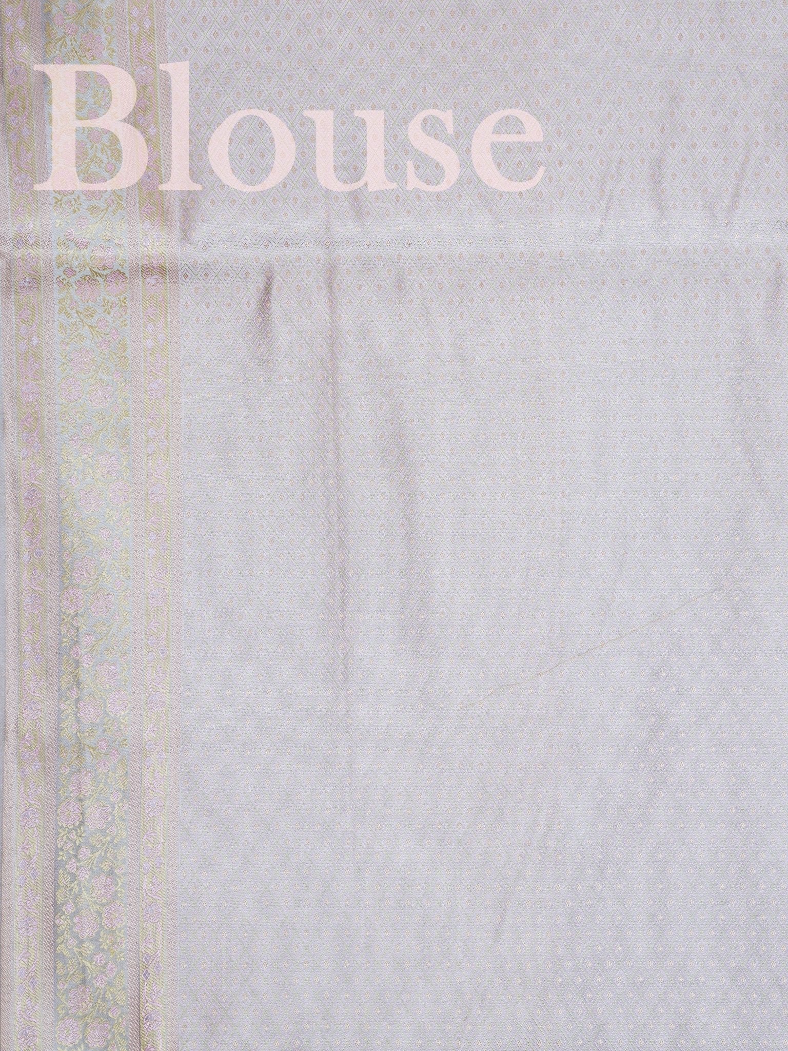 Katan Grey Semi Mushru - Manoranjitham Weaves - Handloom Store