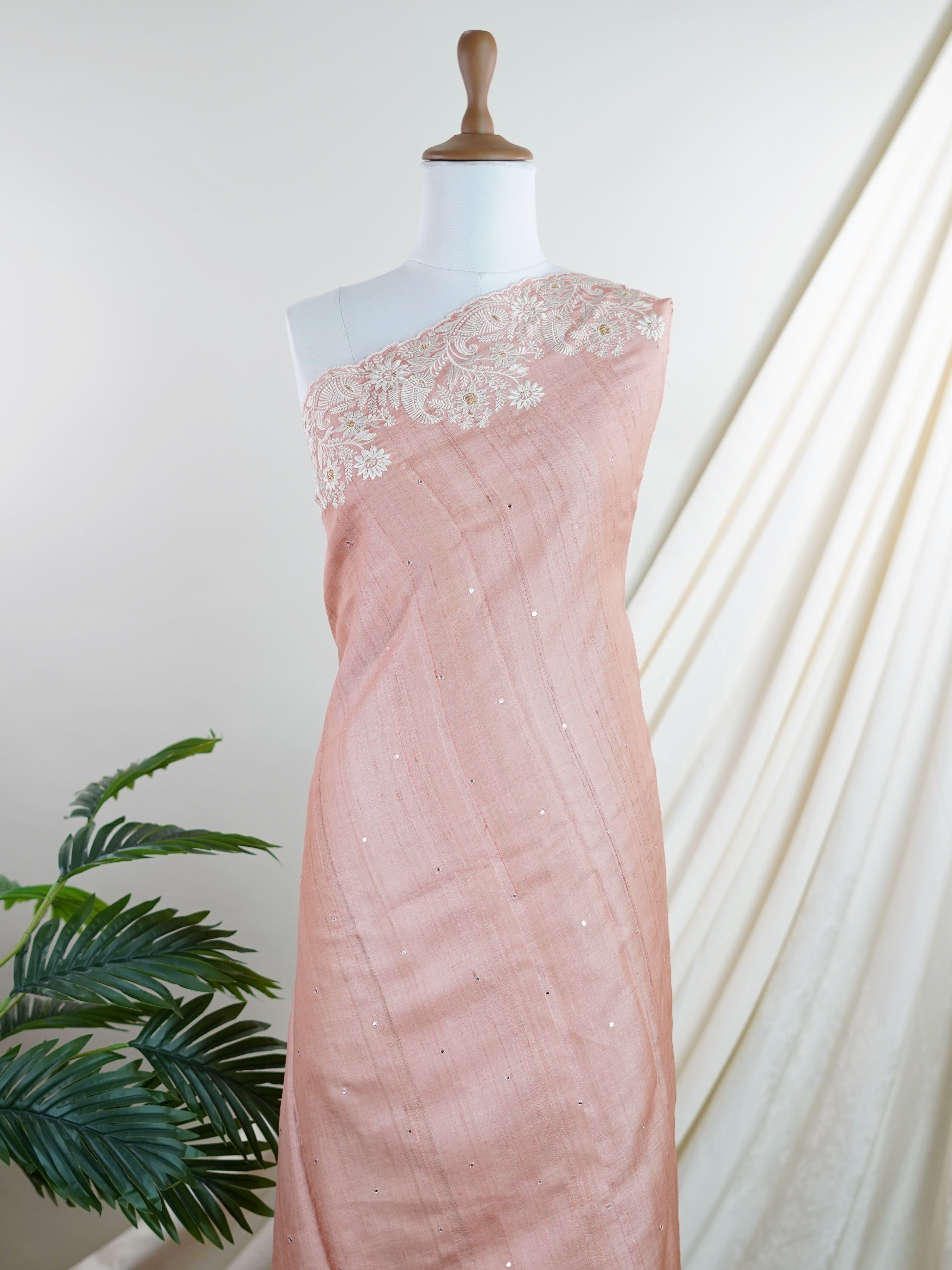 Tussars Wheat 100% Pure Tussar - Manoranjitham Weaves - Handloom Store