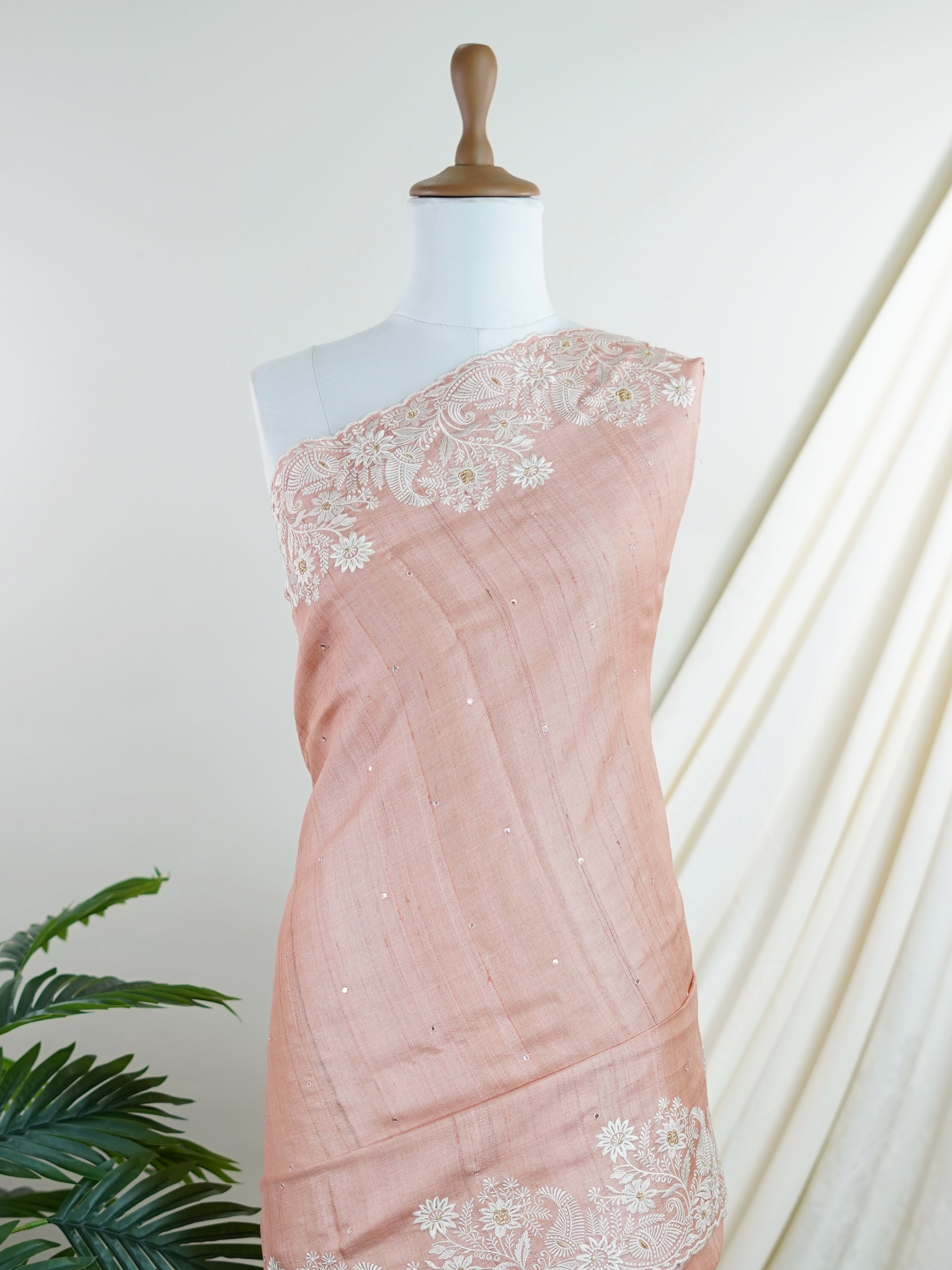 Tussars Wheat 100% Pure Tussar - Manoranjitham Weaves - Handloom Store