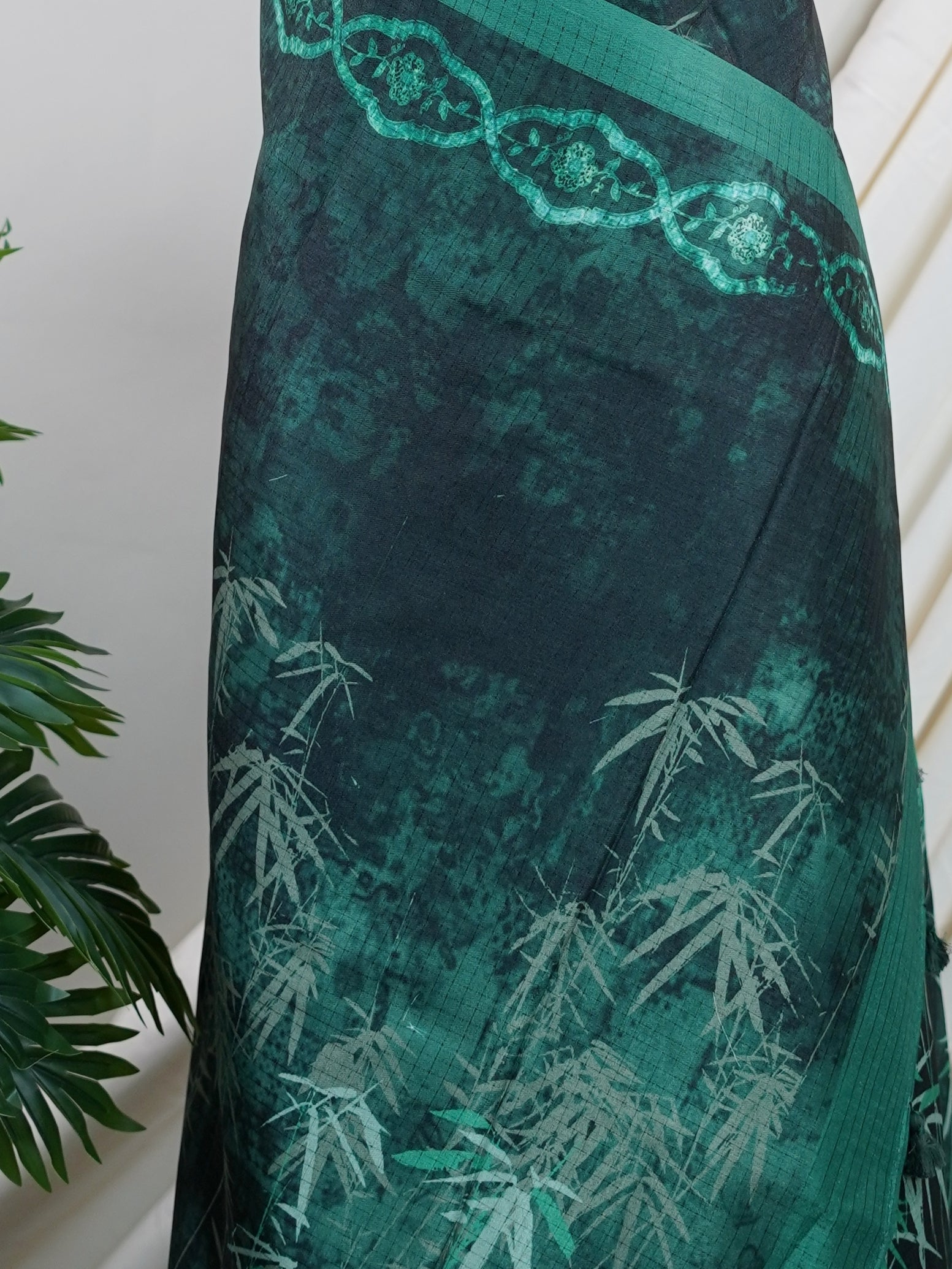 Tussars Green  Semi Tussar - Manoranjitham Weaves - Handloom Store