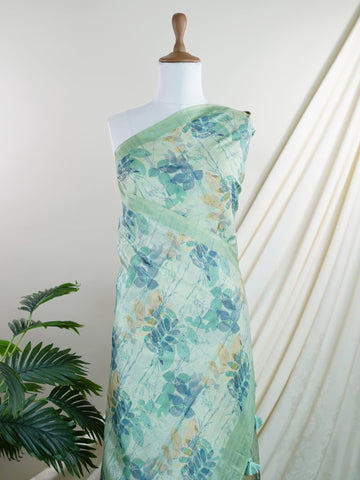 Tussars A soft green semi tussar saree with graceful digital prints across the drape.br
Woven in Varanasi, it blends sheen, texture, and contemporary artistry.br
Light yet rich, ideal for intimate gatherings or elegant daytime wear.br
#SemiTussar #DigitalPrintSaree #VaranasiWeaves Durga - Semi Silk Saree | Digital Print - Manoranjitham Weaves - Handloom Store
