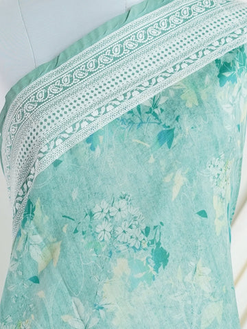 Semi Silk  Fancy Banaras - Manoranjitham Weaves - Handloom Store