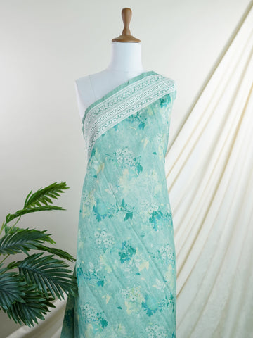 Semi Silk  Fancy Banaras - Manoranjitham Weaves - Handloom Store