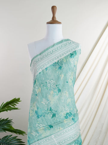 Semi Silk  Fancy Banaras - Manoranjitham Weaves - Handloom Store