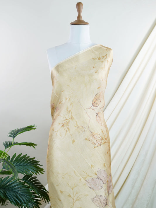 tissue Beige Semi Tissue - Manoranjitham Weaves - Handloom Store