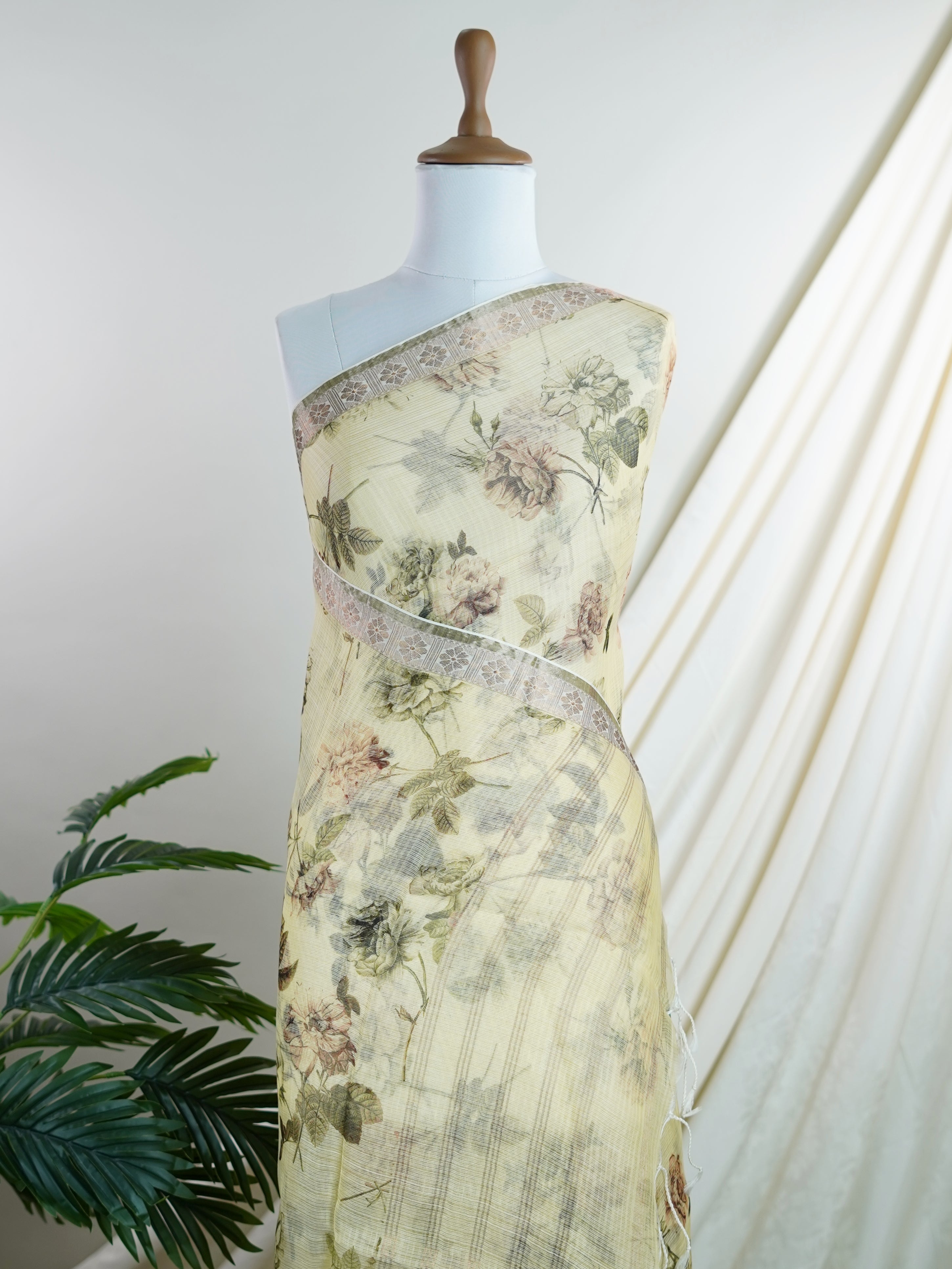 Kota Yellow Kota - Manoranjitham Weaves - Handloom Store