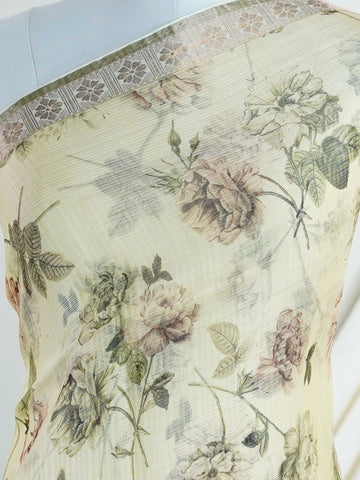 Kota This Kota silk saree, adorned in Yellow and detailed with nan weaving, reflects the grandeur of Maharashtra. The timeless Handwork motifs enhance its bridal charm. A perfect blend of luxury and tradition, it is designed for those who appreciate fine craftsmanship. Patdeepa - Manoranjitham Weaves - Handloom Store