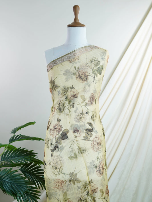 Kota Yellow Kota - Manoranjitham Weaves - Handloom Store