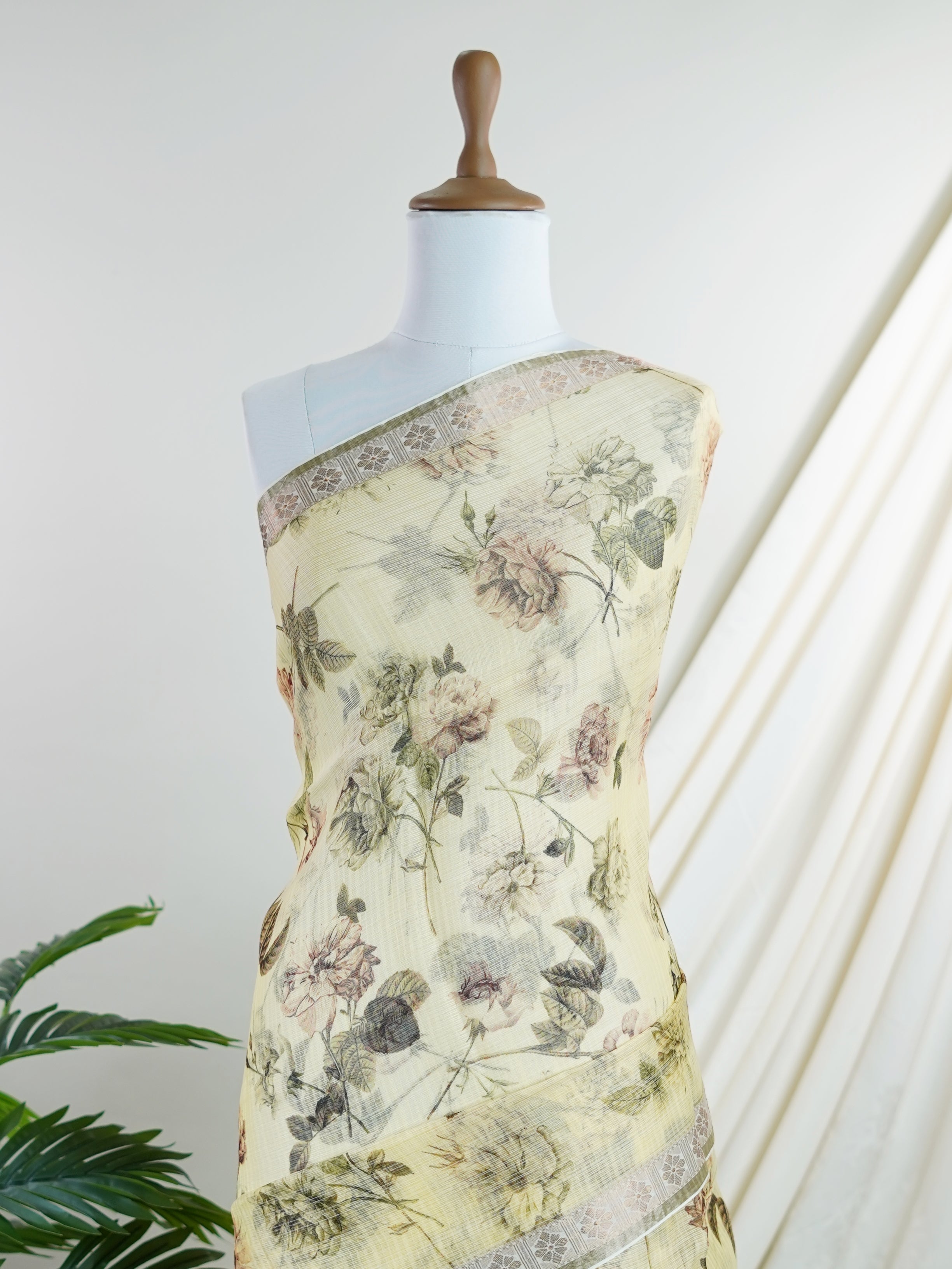 Kota Yellow Kota - Manoranjitham Weaves - Handloom Store