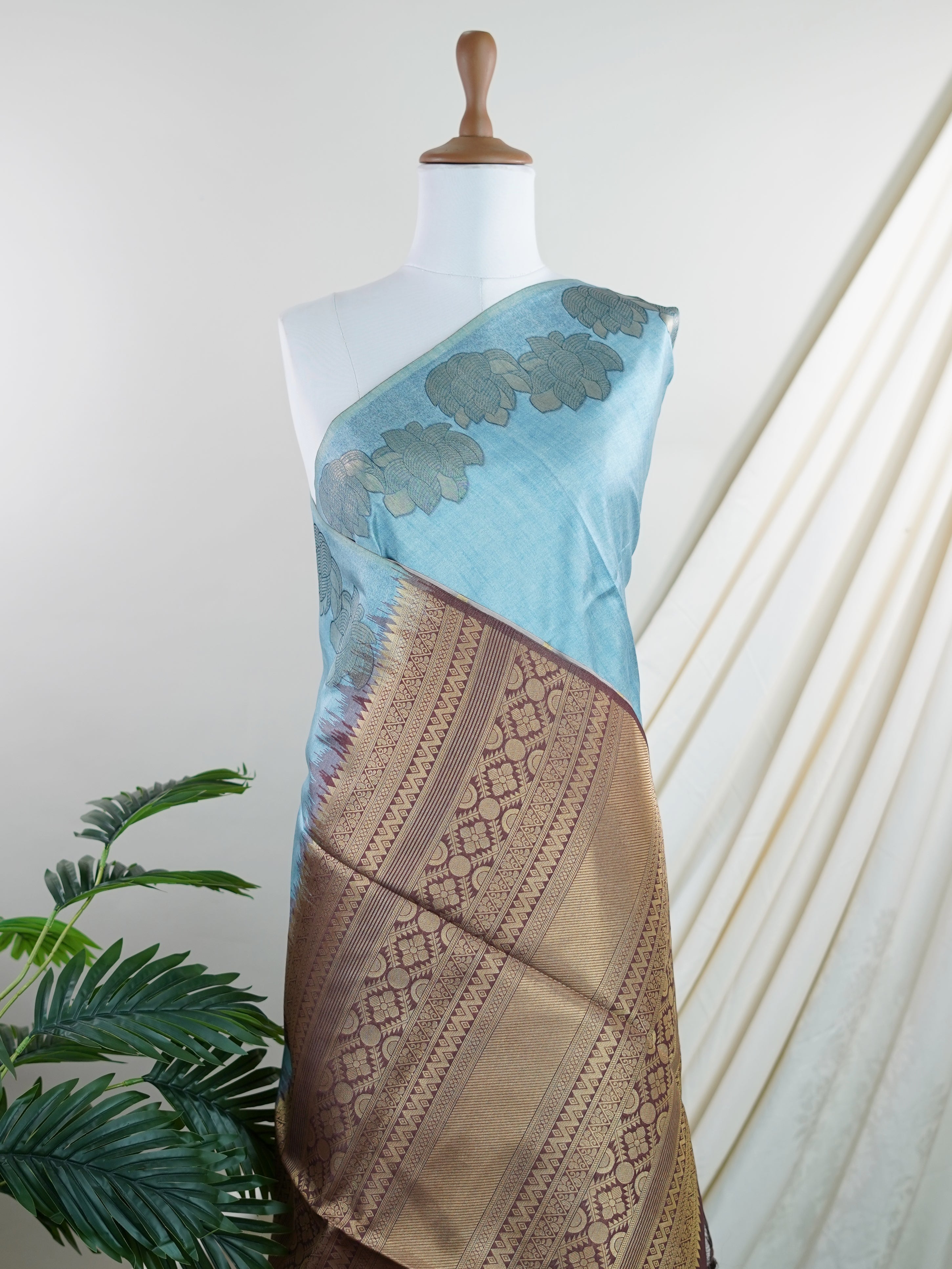 Fancy Blue Fancy - Manoranjitham Weaves - Handloom Store