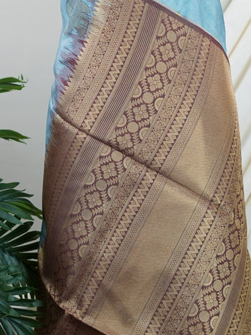 Fancy This Varanasi fancy saree blooms with vibrant floral motifs, crafted to catch the eye with every fold. The highlight is its richly woven pallu—ornate, elegant, and full of character. A perfect drape for festive occasions and statement-making moments.br
#VaranasiFloralSaree #RichPalluElegance #FestiveWear #FloralCharm #Manoranjitham #ManoranjithamStyle Fancy - Handloom Pure Silk Saree | Handwoven | Buttas - Manoranjitham Weaves - Handloom Store