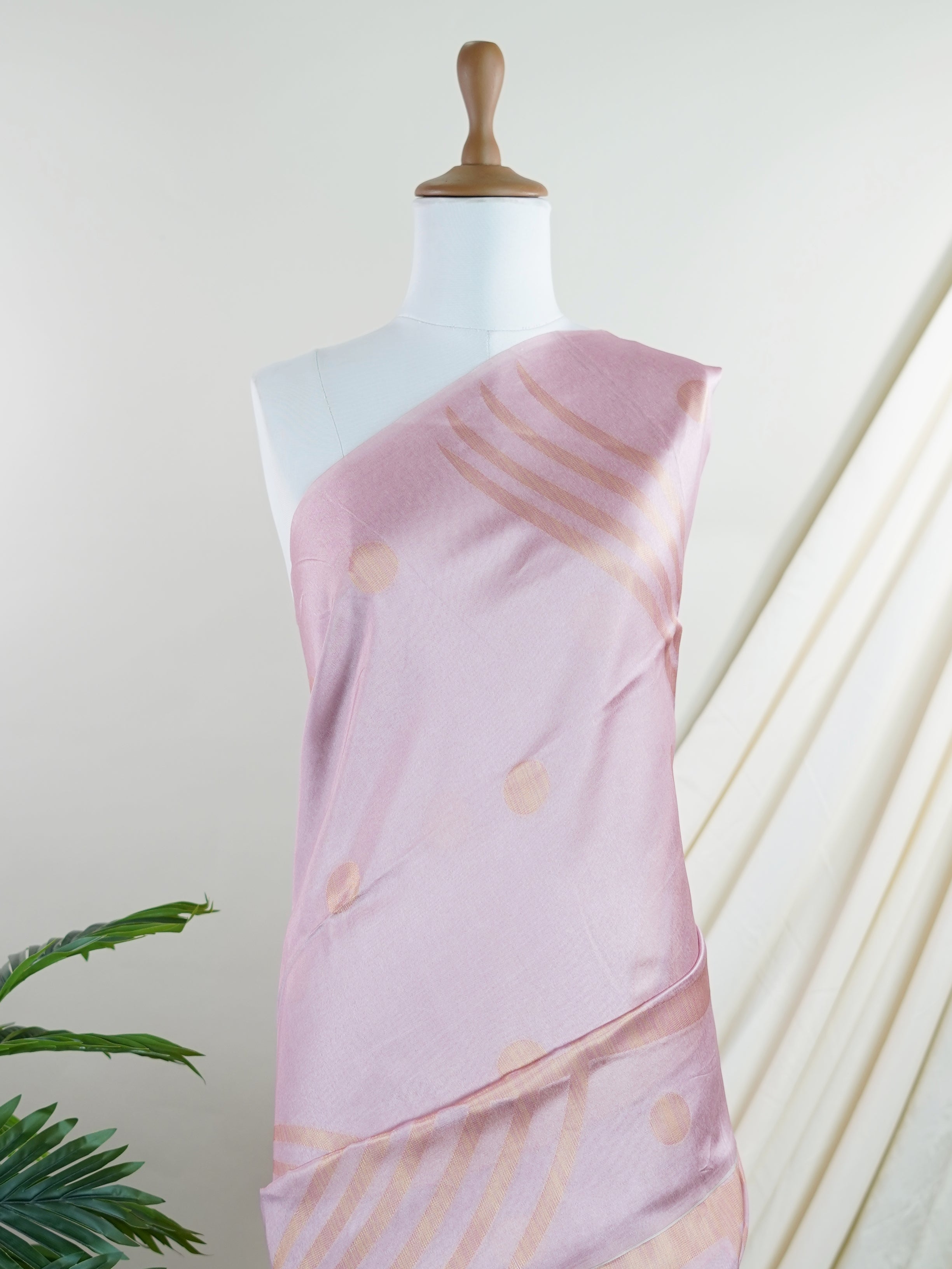Fancy Baby Pink Fancy - Manoranjitham Weaves - Handloom Store