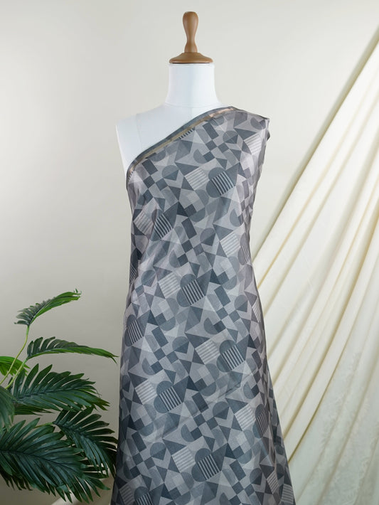 Katan Cream Semi Silk - Manoranjitham Weaves - Handloom Store