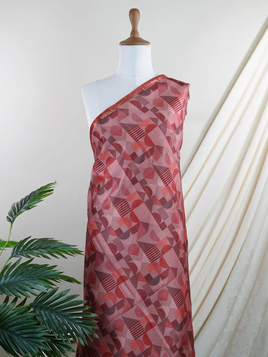 Katan Cream Semi Silk - Manoranjitham Weaves - Handloom Store