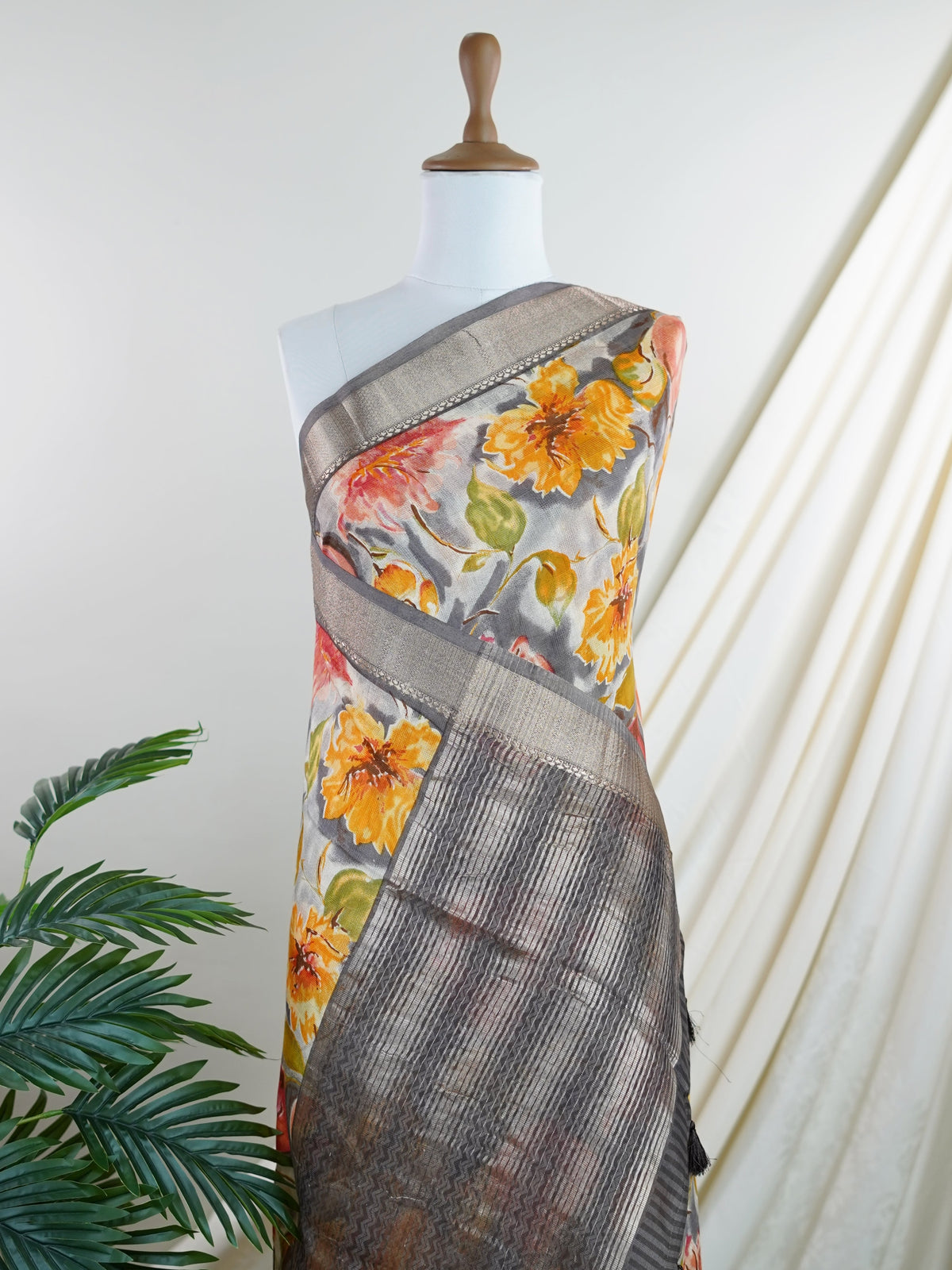 Mushru Pink Silk Cotton  - Manoranjitham Weaves - Handloom Store