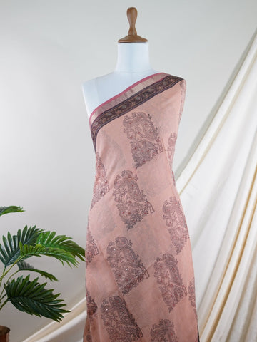 Kota A breezy Cotton Kota Doria saree adorned with delicate handblock prints and glistening mirror work—light as air, rich in tradition.br
Its translucent texture and airy drape make it perfect for summer gatherings and everyday grace.br
Every motif is stamped by hand, reflecting the charm of slow craft and timeless elegance.br
#HandloomCotton #KotaDoria #BlockPrintSaree #MirrorWork #Manoranjitham Begada - Handloom Pure Silk Saree | Handwoven | Buttas - Manoranjitham Weaves - Handloom Store