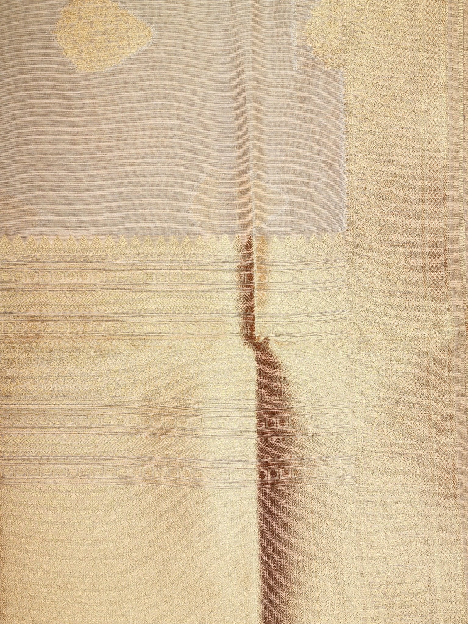 tissue Gold Kora Semi Tissue - Manoranjitham Weaves - Handloom Store