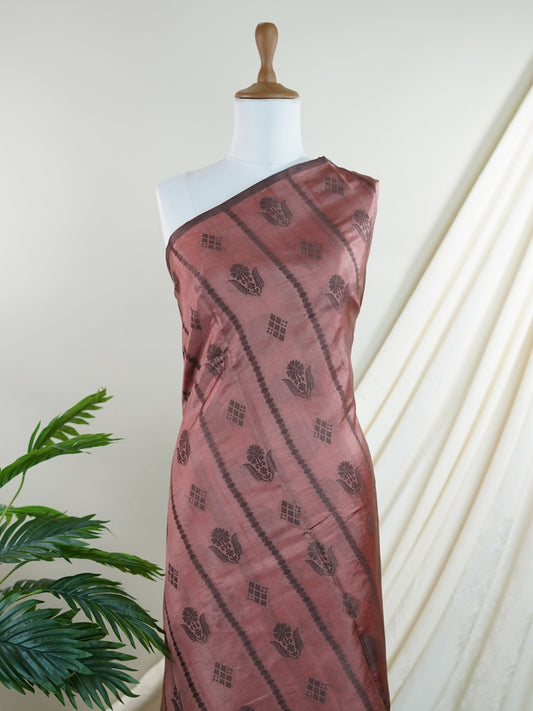 Chiniya Silk Green 100% Pure Silk  - Manoranjitham Weaves - Handloom Store