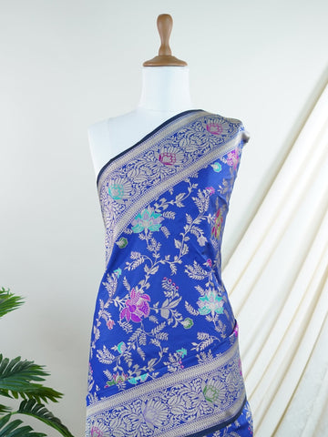 Katan Woven in the legendary looms of Varanasi, this Katan semi silk saree features an elegant all-over jaal that glistens across its lustrous body. The intricate pattern lends it a regal charm, perfect for weddings, receptions, and festive occasions. A graceful union of heritage and craftsmanship.br
#KatanSemiSilk #JaalWeave #VaranasiElegance #HandloomHeritage #FestiveSaree #Manoranjitham Charitha - Semi Silk Saree | Full Jaal Zari - Manoranjitham Weaves - Handloom Store