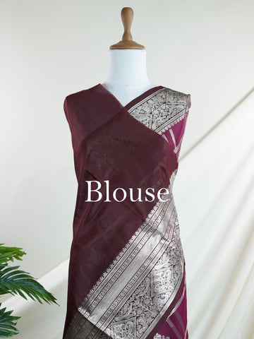 Venkatagiri Silk Woven in the heart of Andhra Pradesh, this Venkatagiri handloom saree is a symbol of regal elegance and heritage. Known for its soft texture and intricate craftsmanship, it drapes gracefully for weddings, pujas, and festive moments. Each thread carries tradition, making it a cherished piece of South Indian artistry. Lightweight yet luxurious — a true sree in every sense. Charvitha - Manoranjitham Weaves - Handloom Store