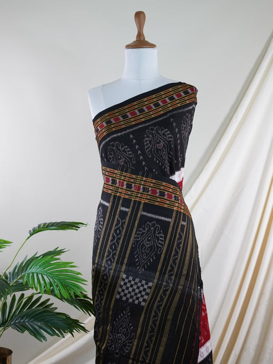 Handspun Cotton Black 100% Pure Cotton - Manoranjitham Weaves - Handloom Store