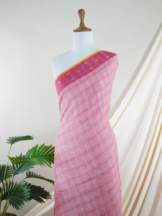 Linen Pink  100% Pure Linen - Manoranjitham Weaves - Handloom Store