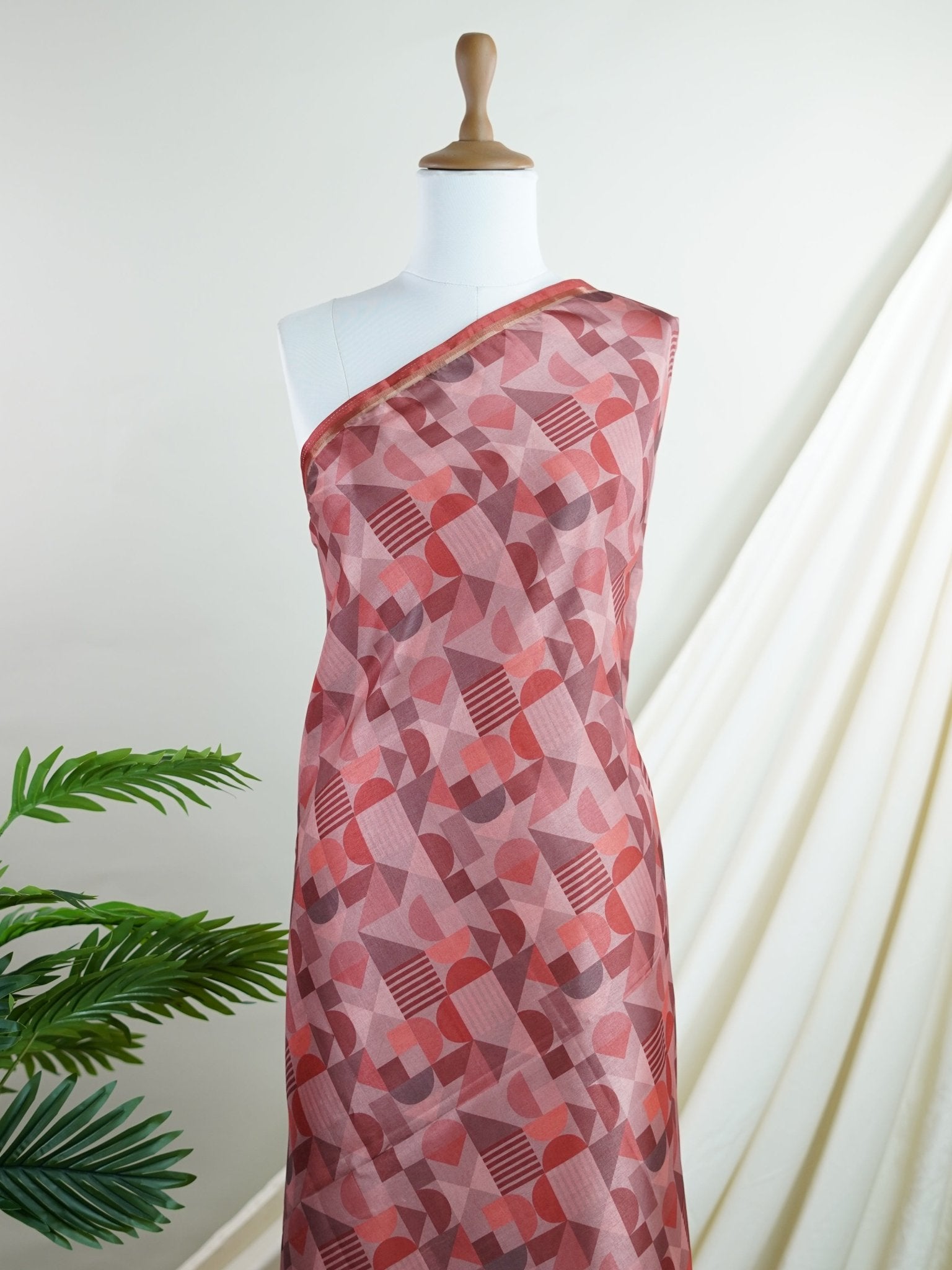 Katan Cream Semi Silk - Manoranjitham Weaves - Handloom Store