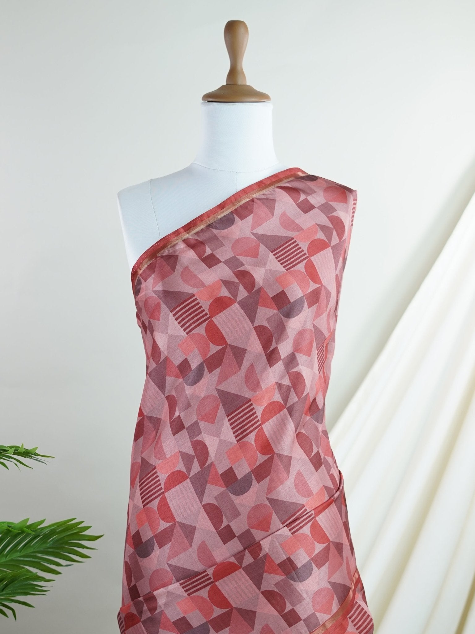 Katan Cream Semi Silk - Manoranjitham Weaves - Handloom Store