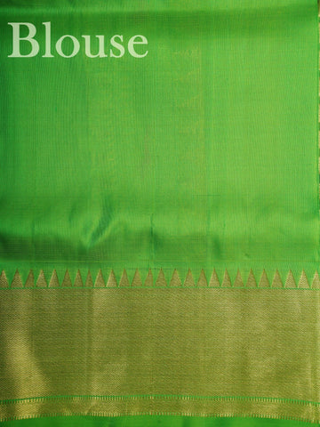 Venkatagiri Silk This 100% Pure Silk  silk saree, adorned in Light Green  and detailed with Pure Zari weaving, reflects the grandeur of Venkatagiri. The timeless Buttis motifs enhance its bridal charm. A perfect blend of luxury and tradition, it is designed for those who appreciate fine craftsmanship. Gaud Saranga     - Manoranjitham Weaves - Handloom Store