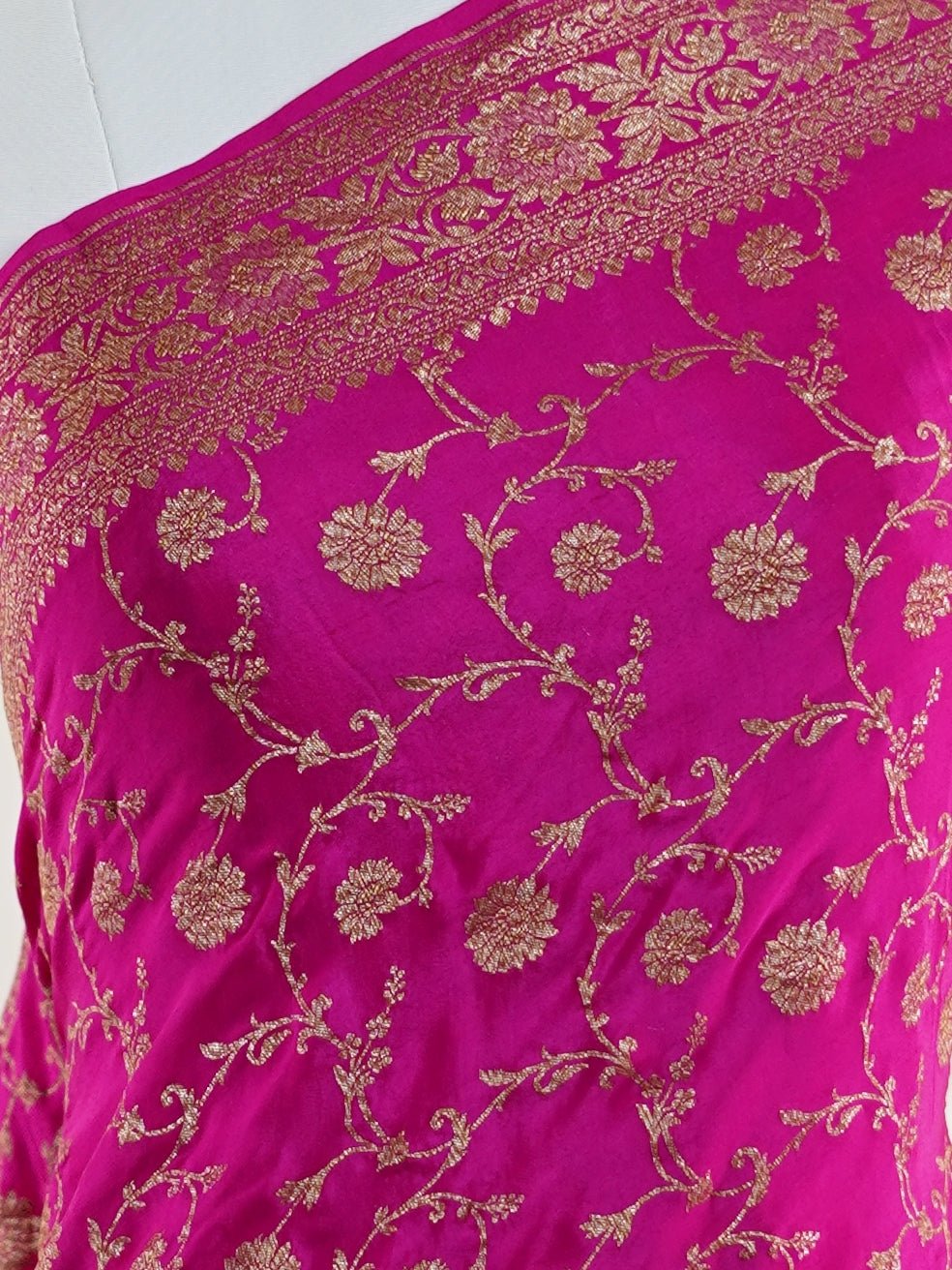 Crepe Pink 100% Pure Crepe - Manoranjitham Weaves - Handloom Store