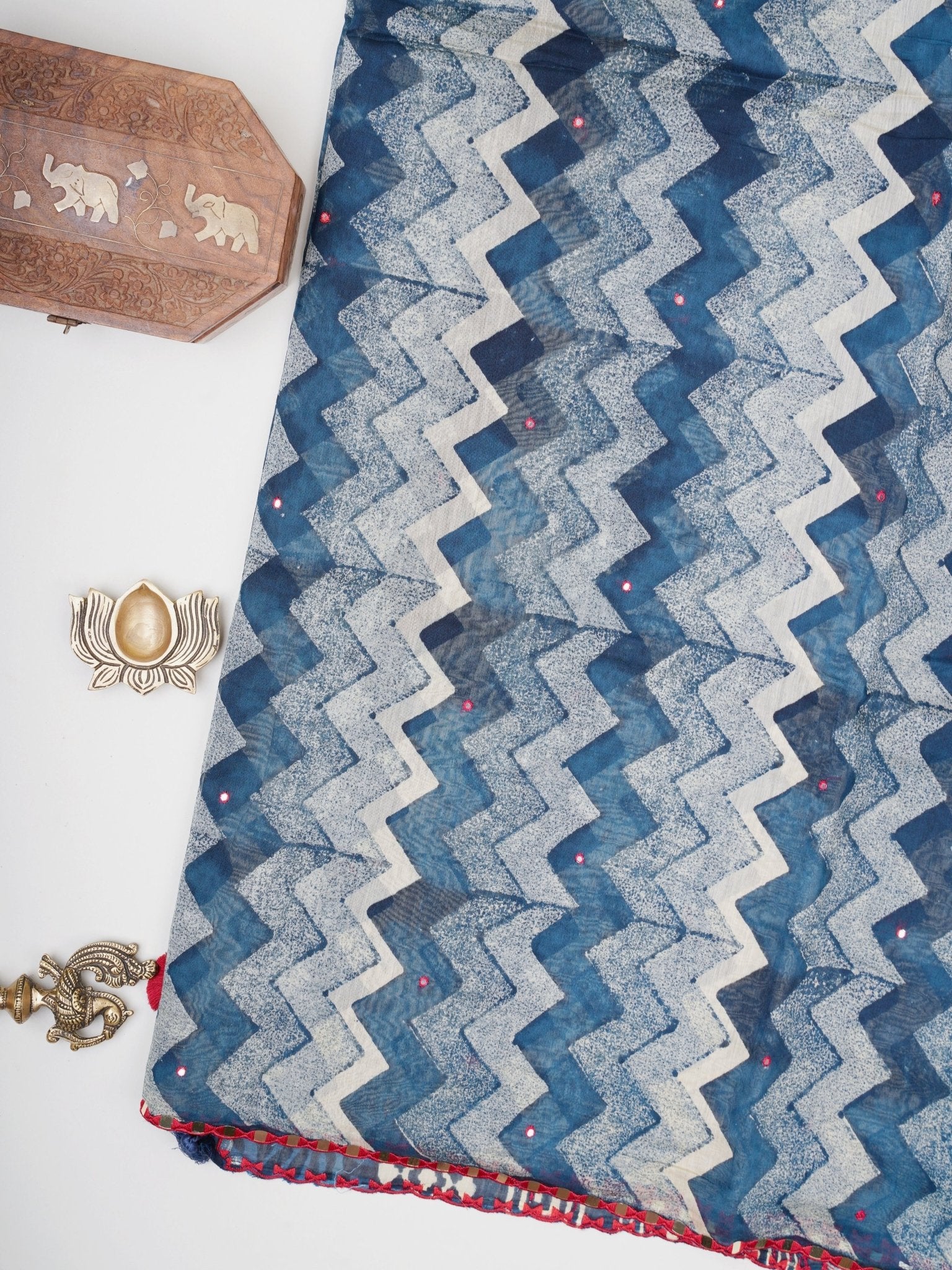 Cotton Blue Cotton - Manoranjitham Weaves - Handloom Store