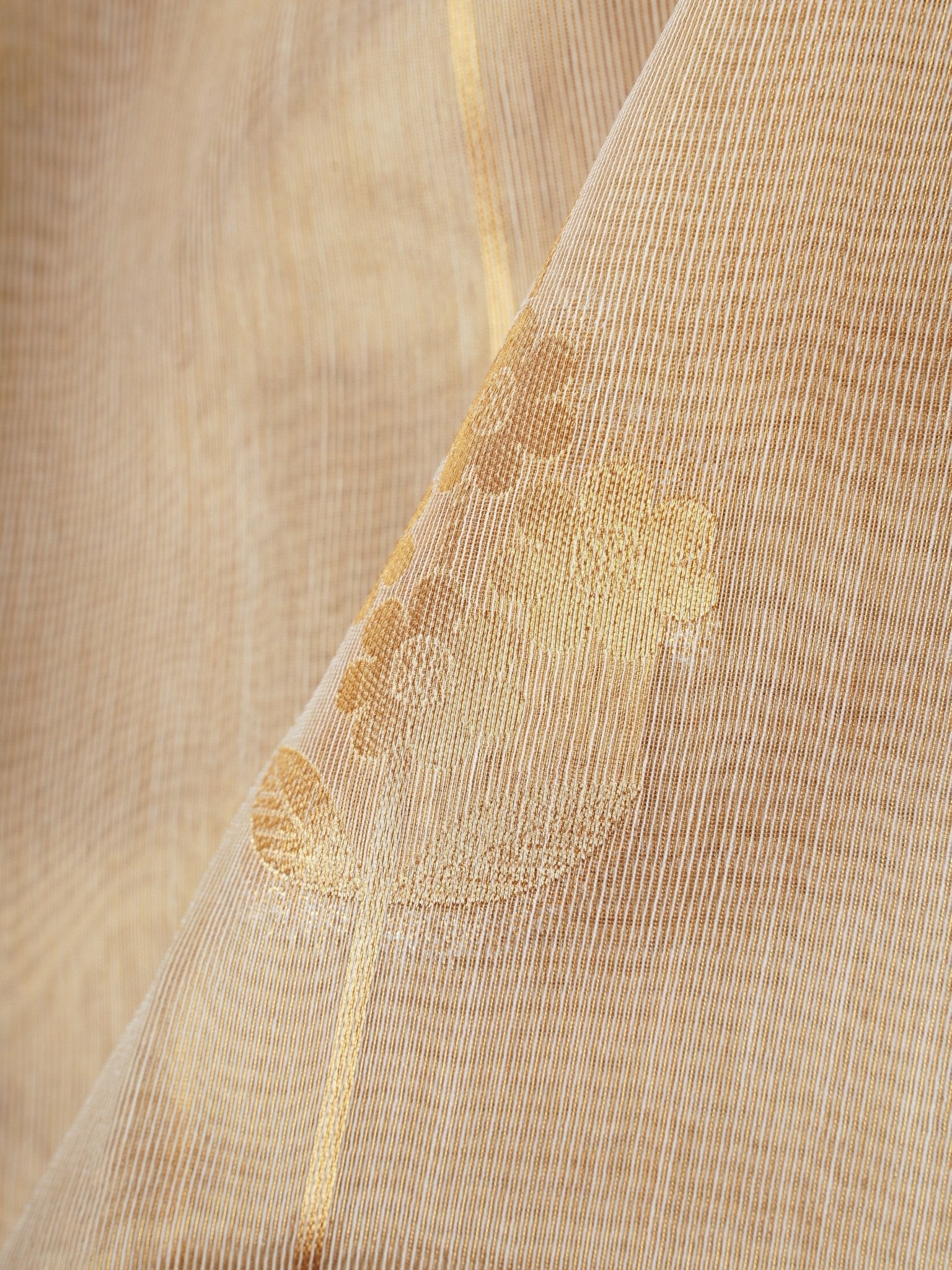 tissue Gold Kora Semi Tissue - Manoranjitham Weaves - Handloom Store