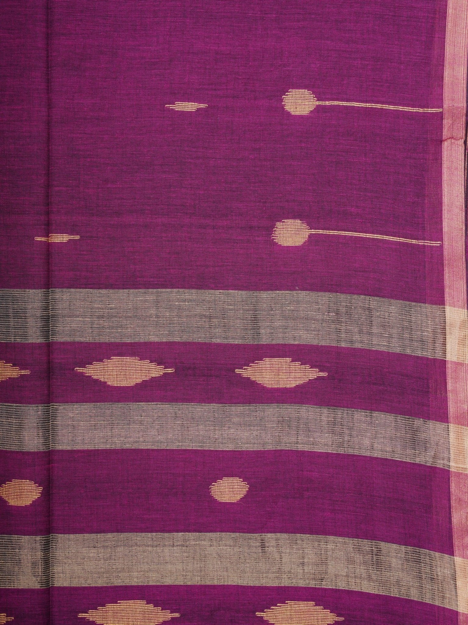 Cotton Maroon 100% Pure Cotton - Manoranjitham Weaves - Handloom Store