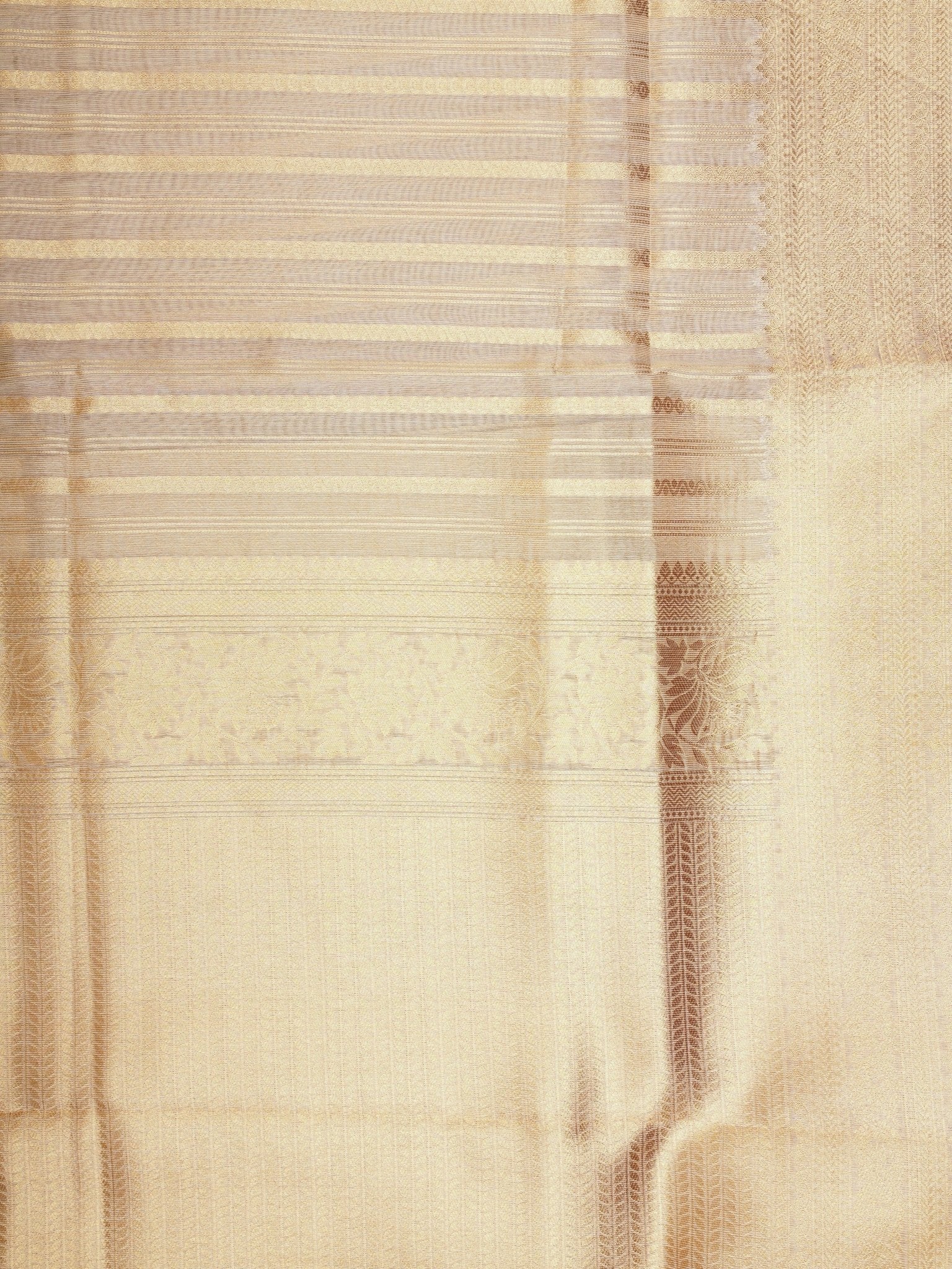 tissue Gold Kora Semi Tissue - Manoranjitham Weaves - Handloom Store