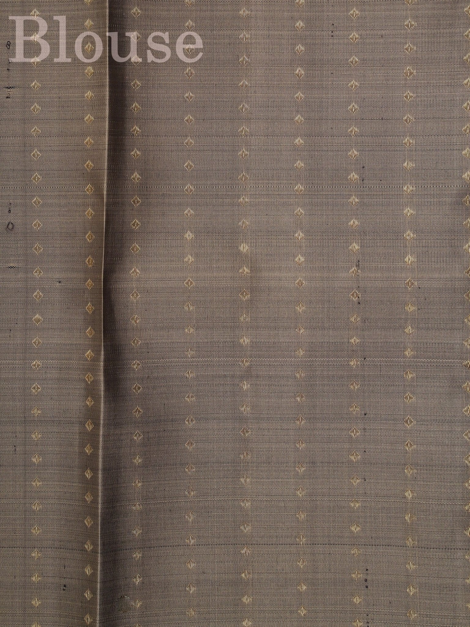 Kanchipuram Silk Grey 100% Pure Silk  - Manoranjitham Weaves - Handloom Store