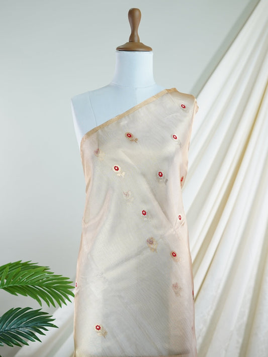 Tissue Cream 100% Pure Tissue - Manoranjitham Weaves - Handloom Store